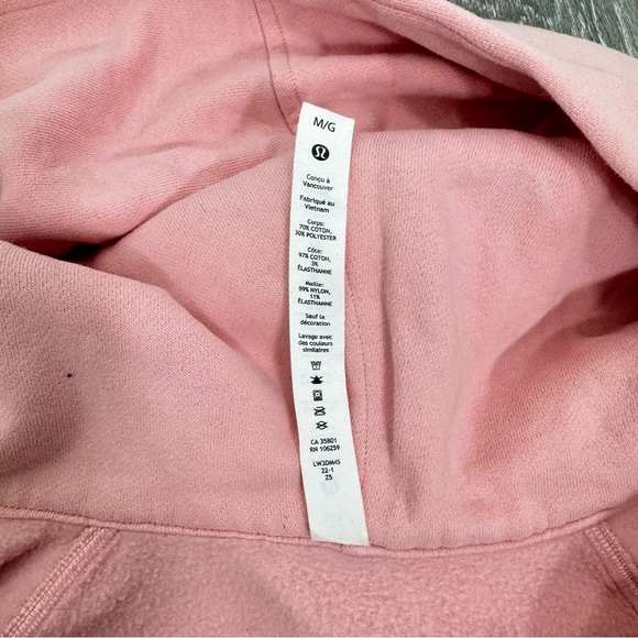 Lululemon Scuba Oversized 1/2 Zip Hoodie in Pink Mist Size M/L - Picture 9 of 15